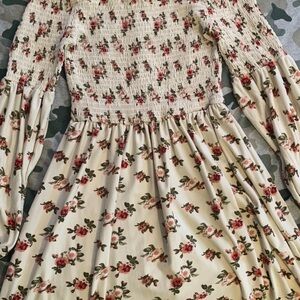 Floral off the shoulder dress